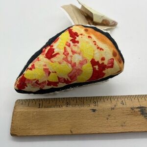 🍕Future PIZZA loving BABY Rattle! Handmade has soft jingle too! 🍕NWT